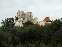 Widok z pd-zach na ruiny zamku w Bobolicach, fot. D. Orman [2005]