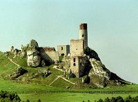 Fot. Zbigniew Bereszyński - ruiny zamku, widok od pn.